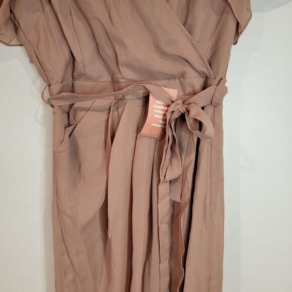 NWT Ivy City Women's Lillie Dusty Rose Flutter Sleeve Bridesmaid Dress Small - Picture 5 of 11